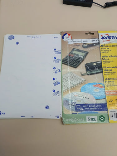 Etiquetas adhesivas CD inkjet 50 ud Avery J8676-25